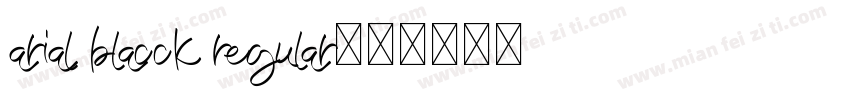 arial blacck regular字体转换